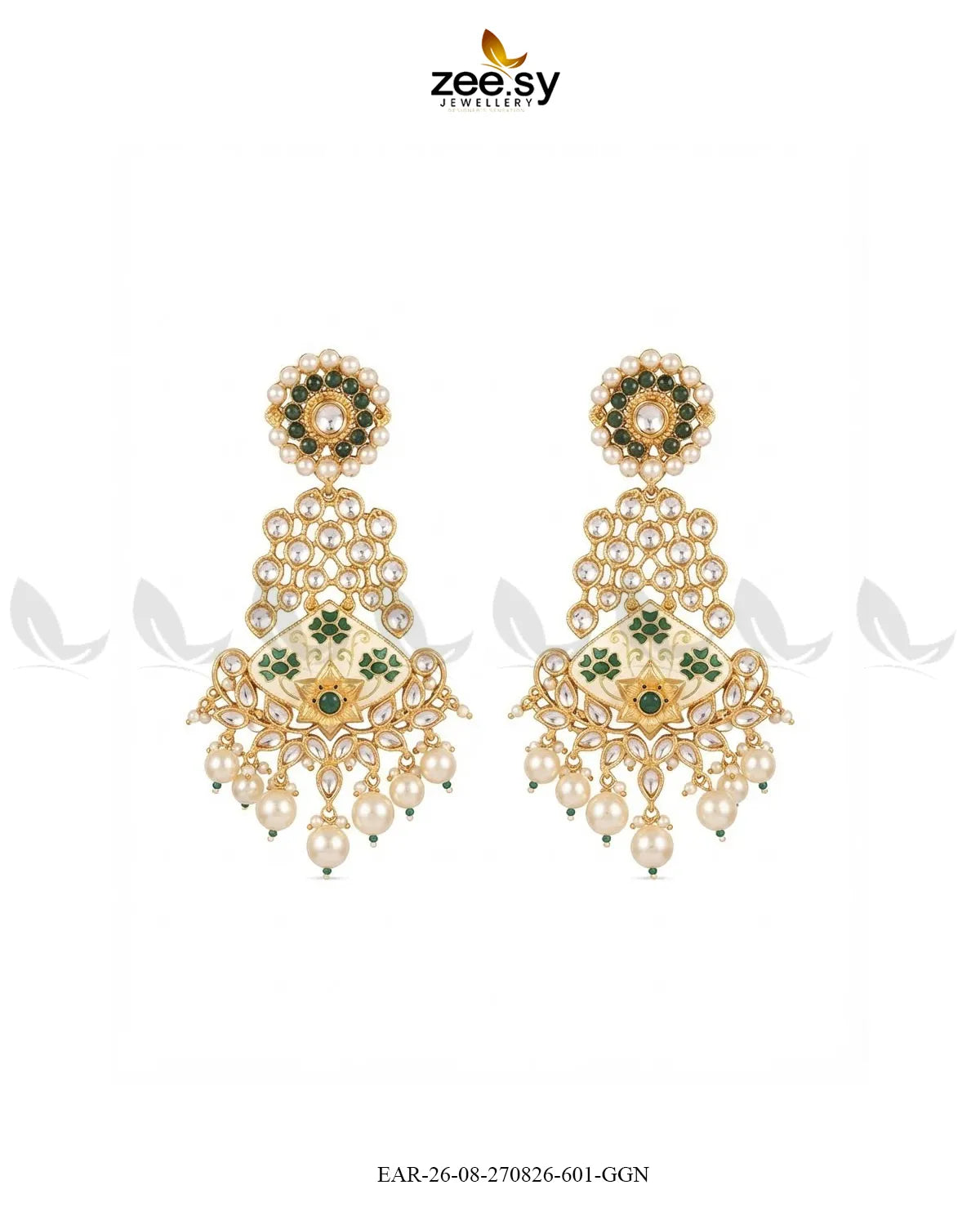 Jasmine Kundan Pearl Earring