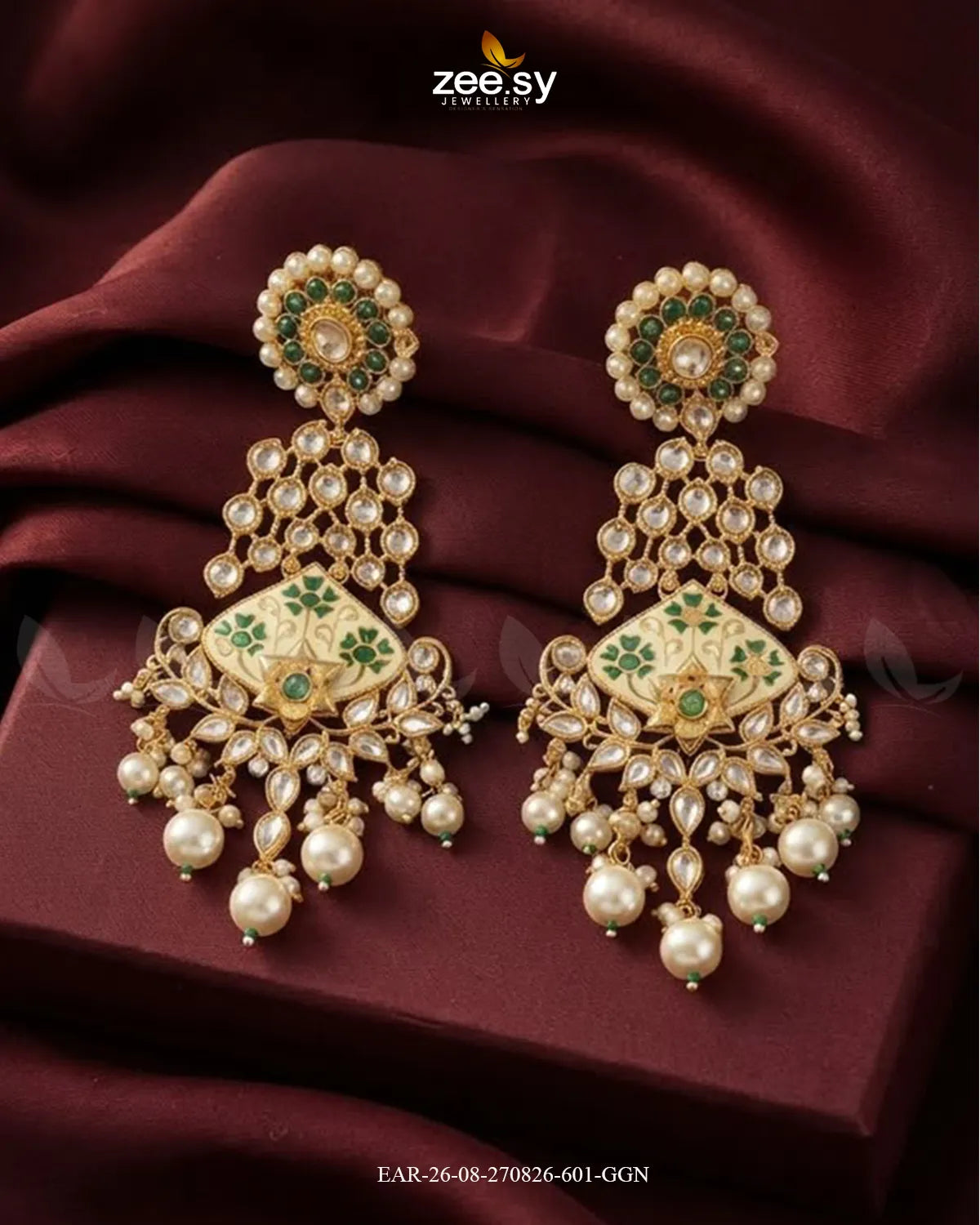Jasmine Kundan Pearl Earring
