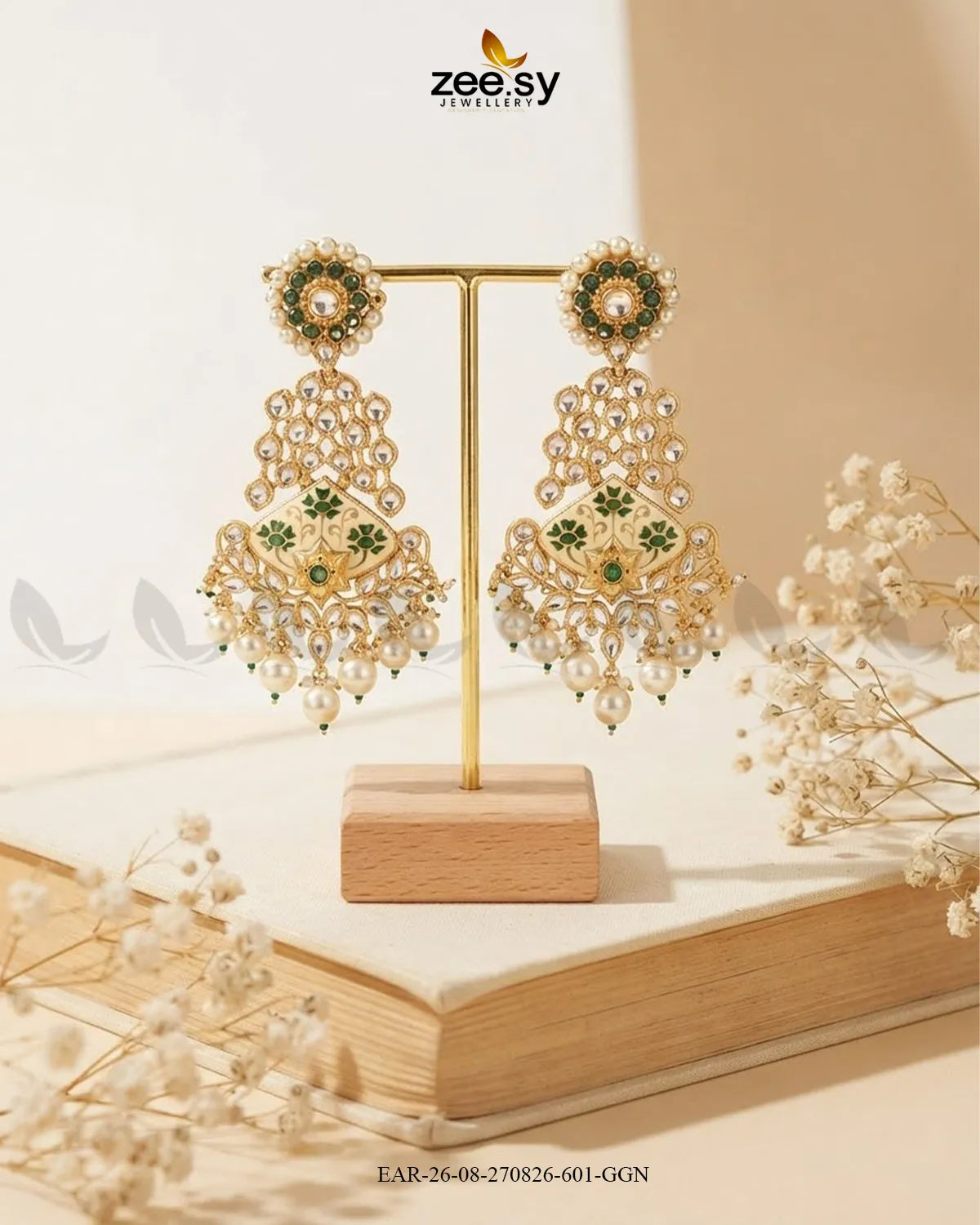 Jasmine Kundan Pearl Earring