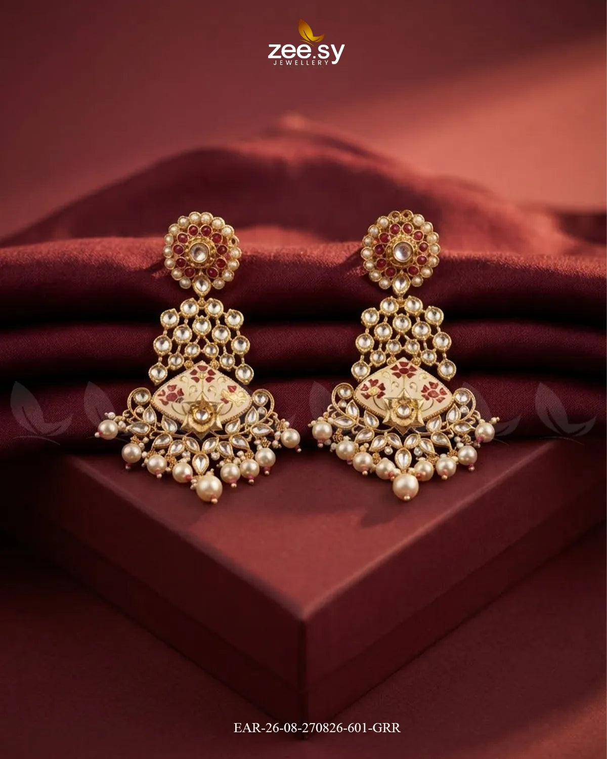 Jasmine Kundan Pearl Earring