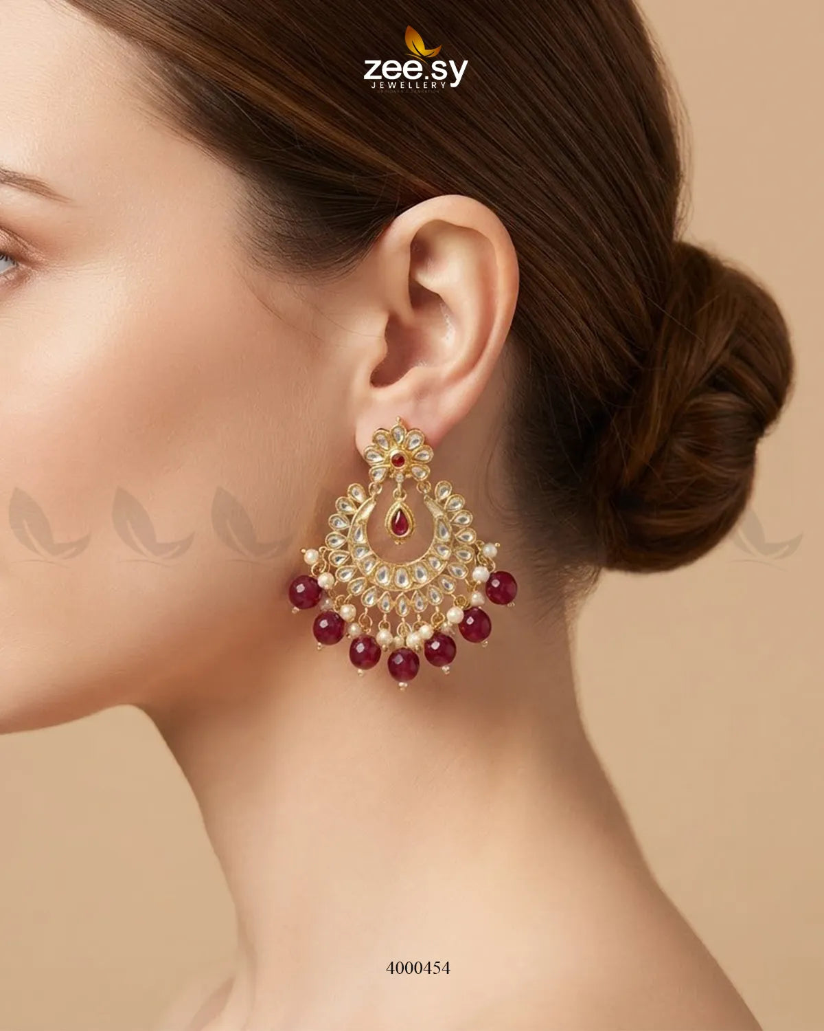 Orla Pearl Cluster Chandbali Earrings