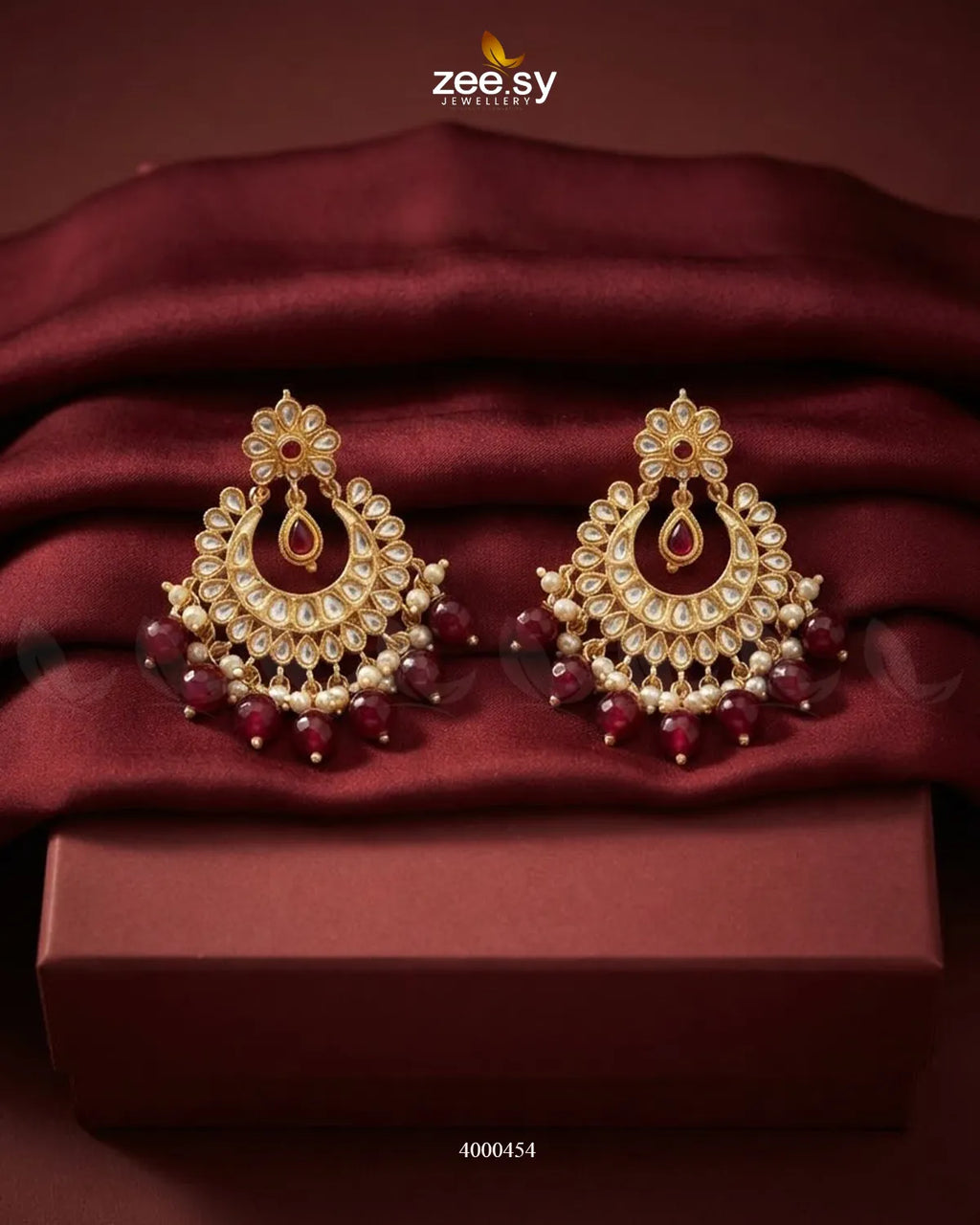 Orla Pearl Cluster Chandbali Earrings