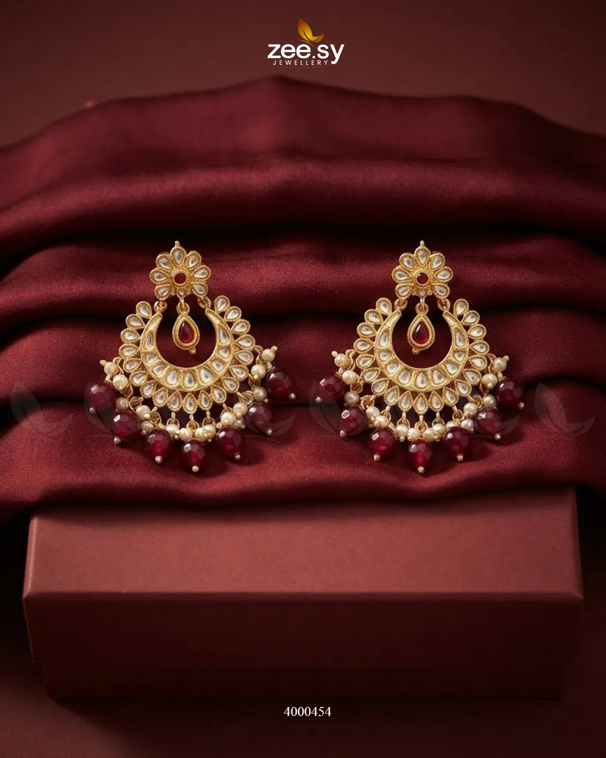 Orla Pearl Cluster Chandbali Earrings